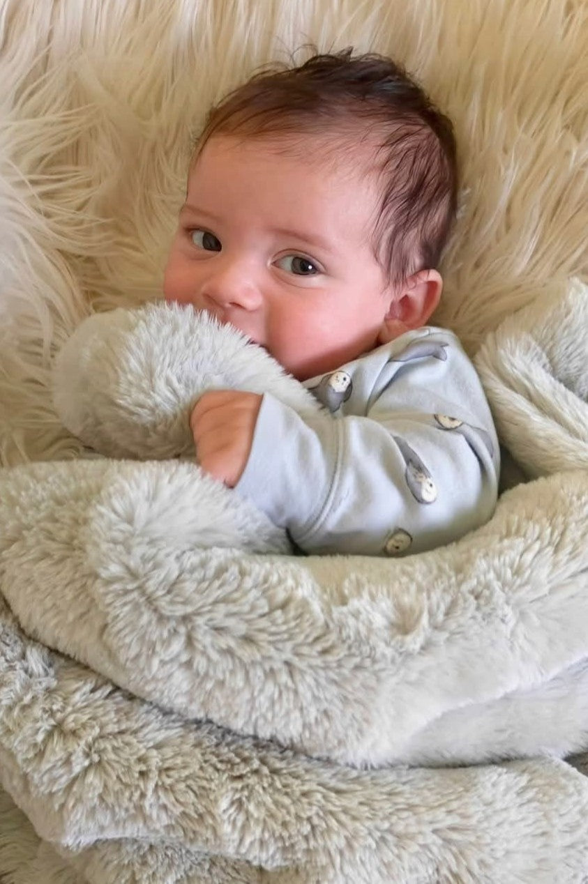 Baby Faux Fur Mini-Blanket 22"x22"