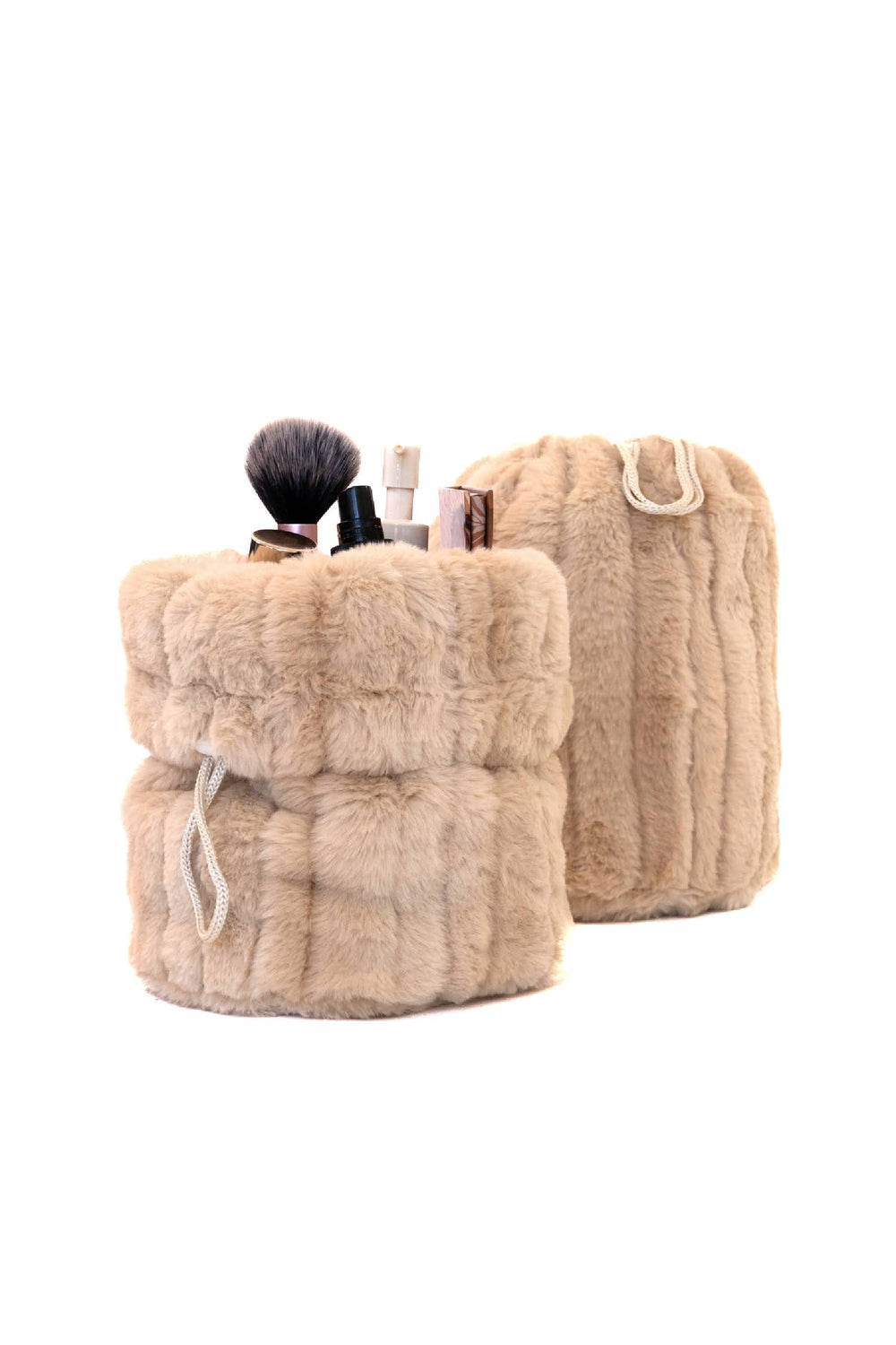 Luxury Faux Fur Travel Cosmetic Bag