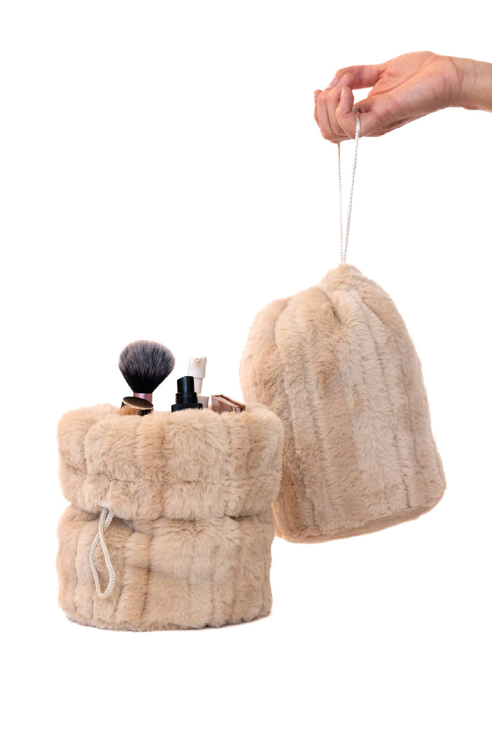 Luxury Faux Fur Travel Cosmetic Bag