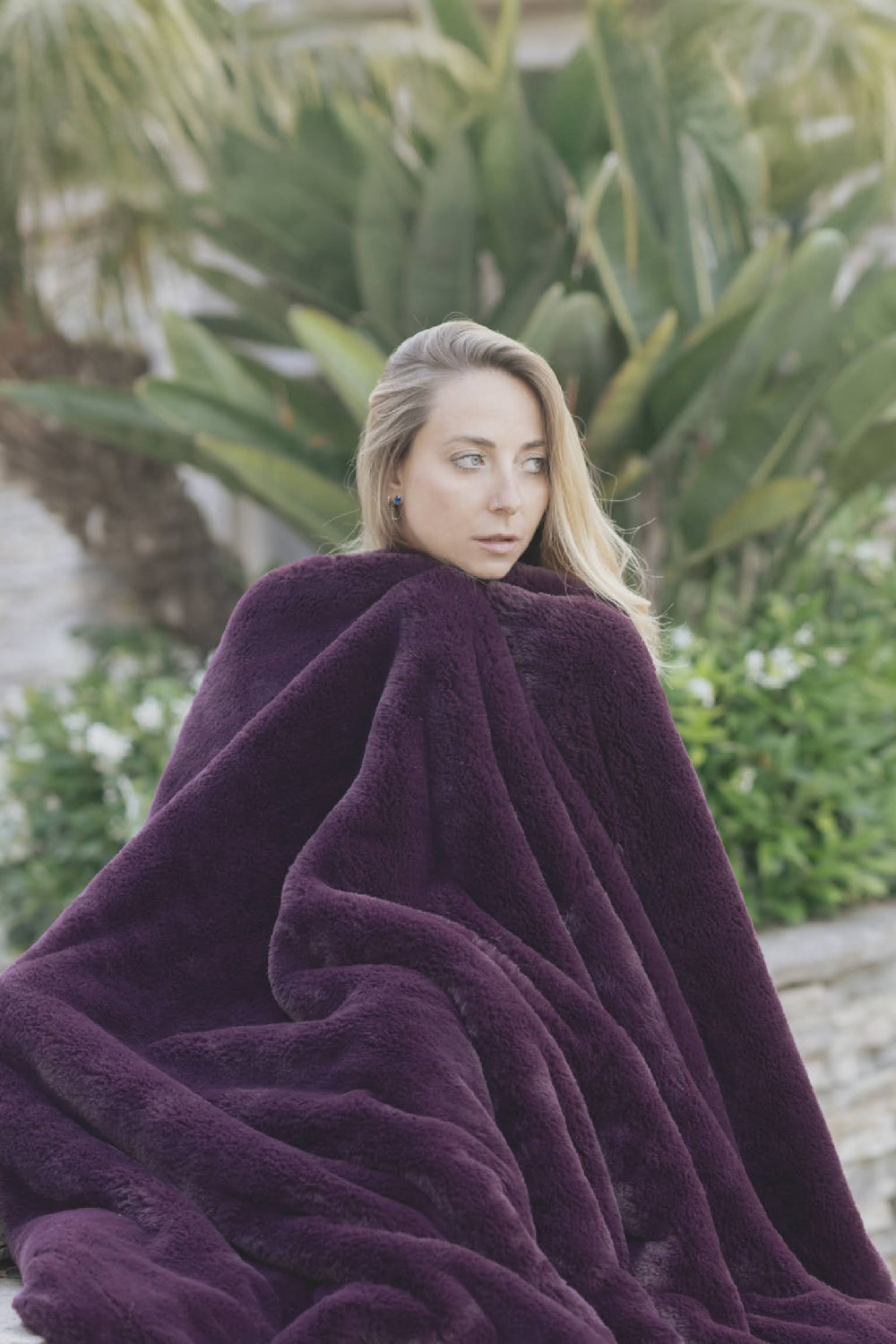 Carmel Faux Fur Throw Blanket