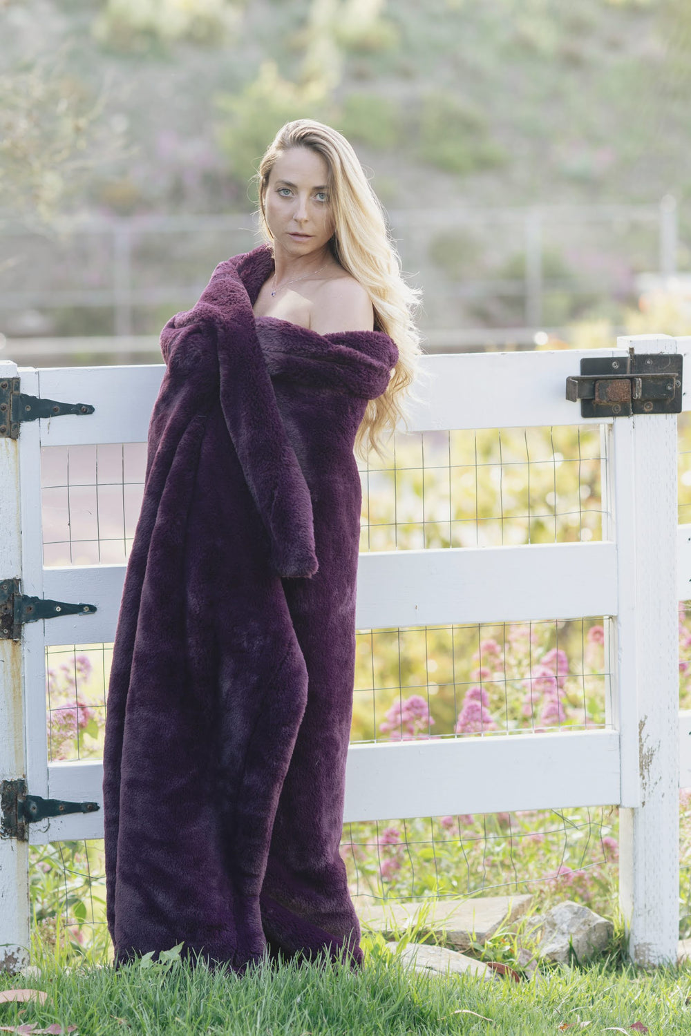 Carmel Faux Fur Throw Blanket